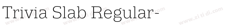 Trivia Slab Regular字体转换